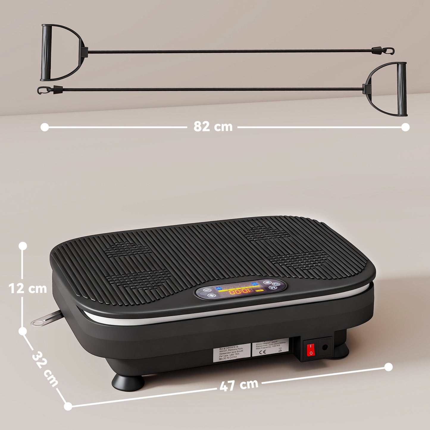 Vibration Plate Exercise Machine with Cool Lights and Bluetooth