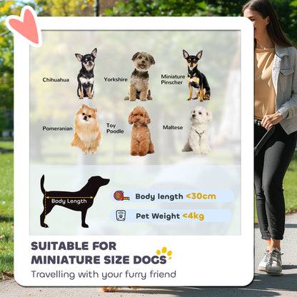 Lightweight Foldable Dog Stroller for Mini Dogs, Light Grey