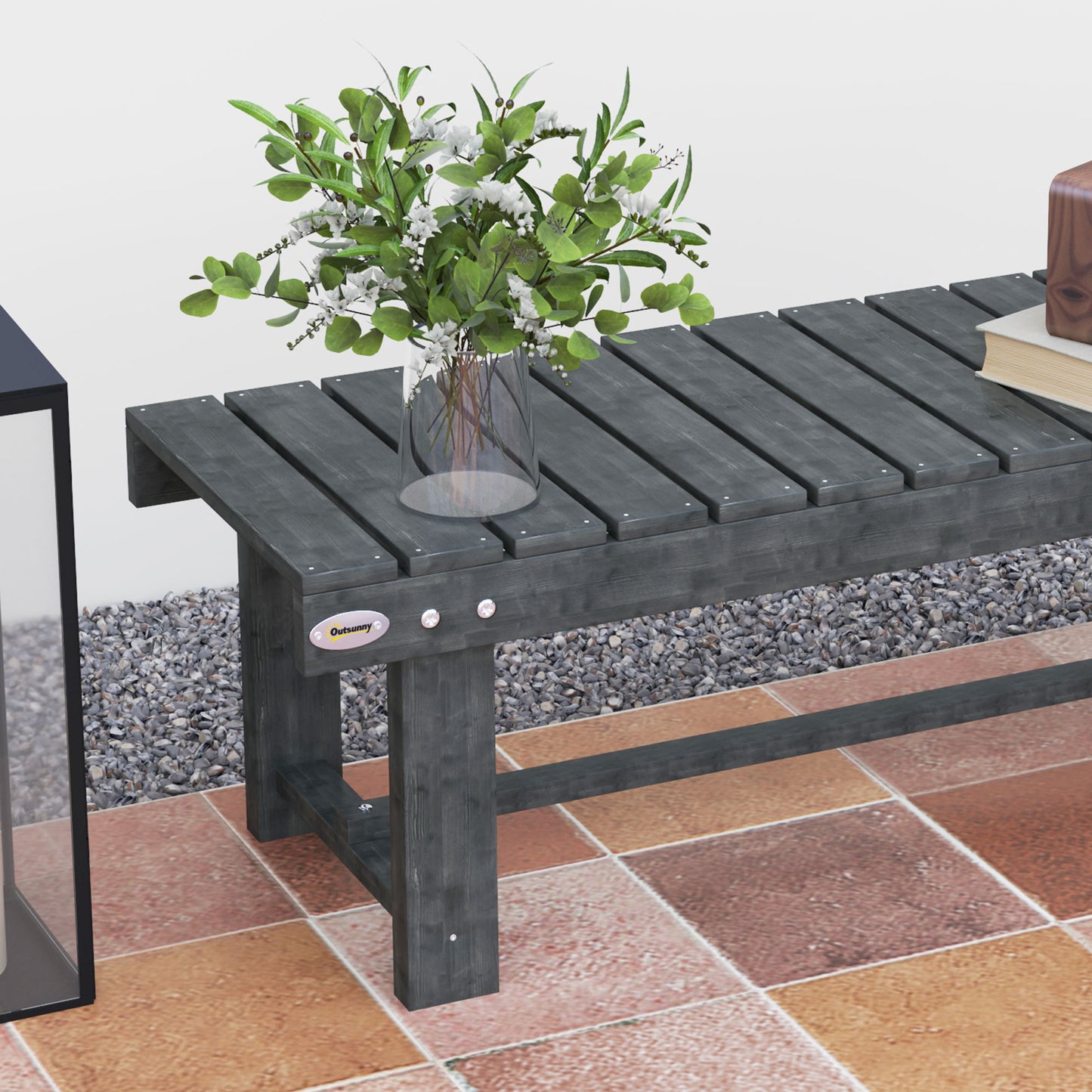 1.1M Outdoor Garden Bench Patio Loveseat Fir Wood 2 Person