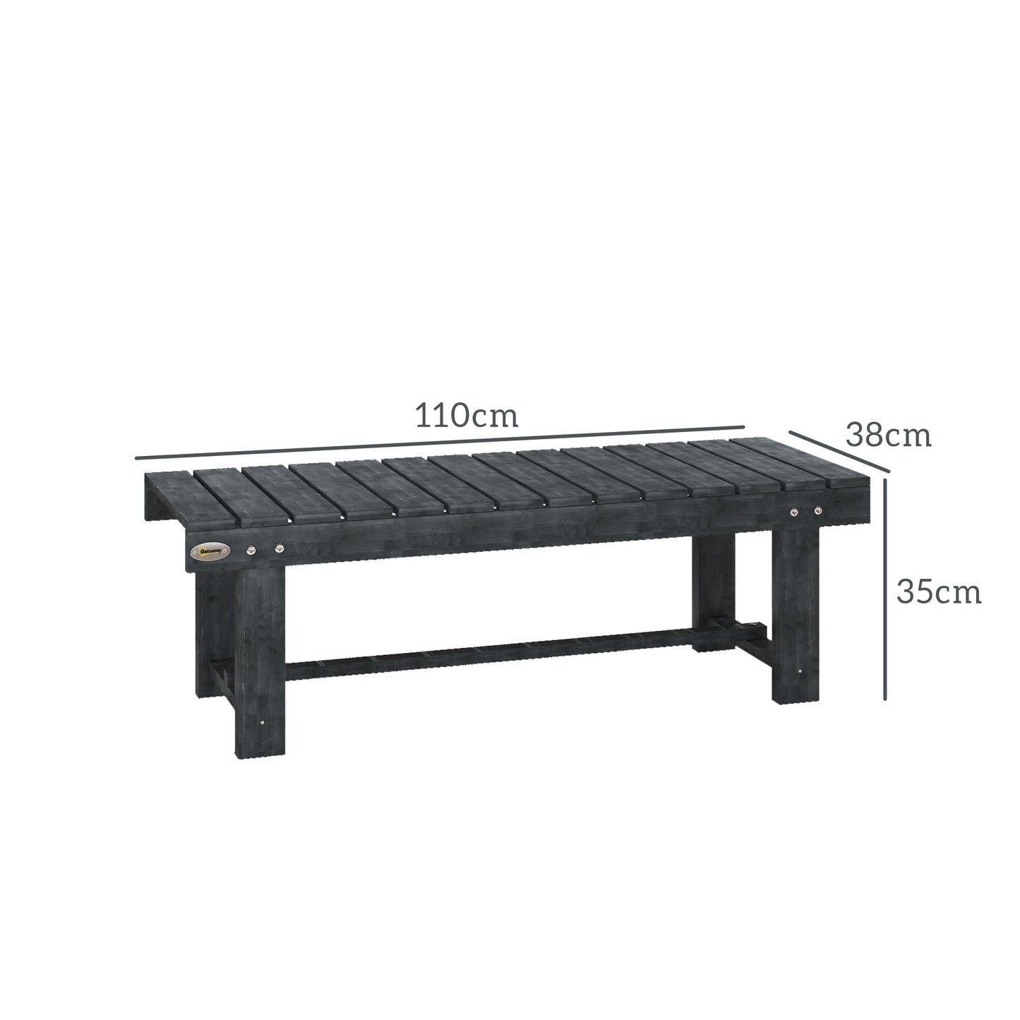 1.1M Outdoor Garden Bench Patio Loveseat Fir Wood 2 Person