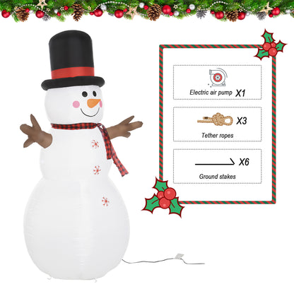 6ft Giant Inflatable Snowman Christmas Decoration LED Lights Accessories
