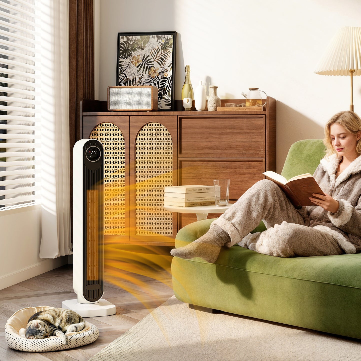 Ceramic Electric Heater, 2000W Fan Space Heater, White