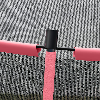 10ft Trampoline with Enclosure Net and Spring Cover, Pink