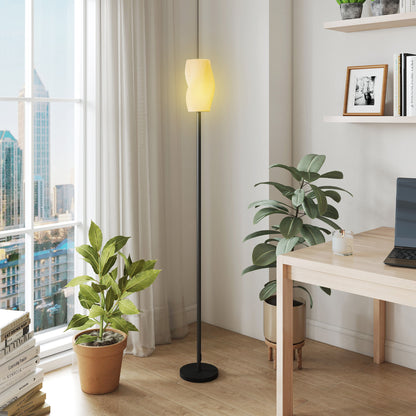 3D Printed Standing Lamp with Shade, E27 Holder without Bulb, White