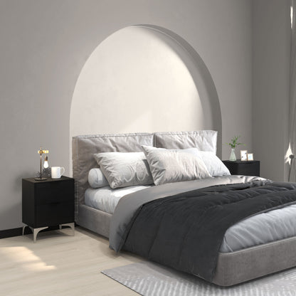 Bedside Tables Set of 2 with 2 Drawers for Bedroom, Living Room