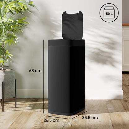50L Sensor Bin, Touchless Kitchen Bin, Battery Operated, Black