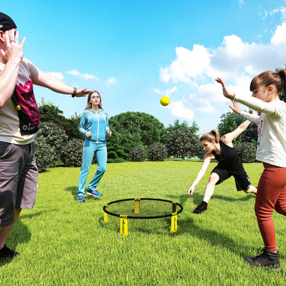 Spike Ball Set, Mini Beach Games Set with Net, 3 Balls and Pump