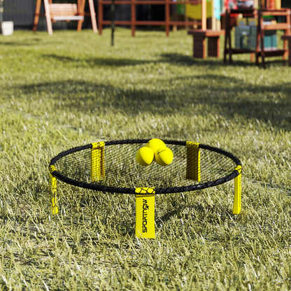 Spike Ball Set, Mini Beach Games Set with Net, 3 Balls and Pump