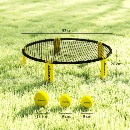 Spike Ball Set, Mini Beach Games Set with Net, 3 Balls and Pump