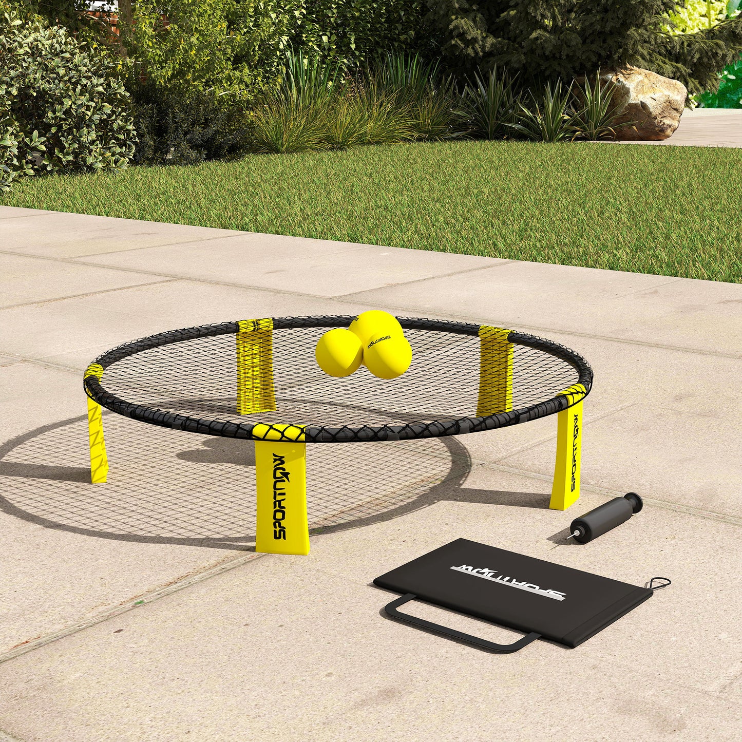 Spike Ball Set, Mini Beach Games Set with Net, 3 Balls and Pump