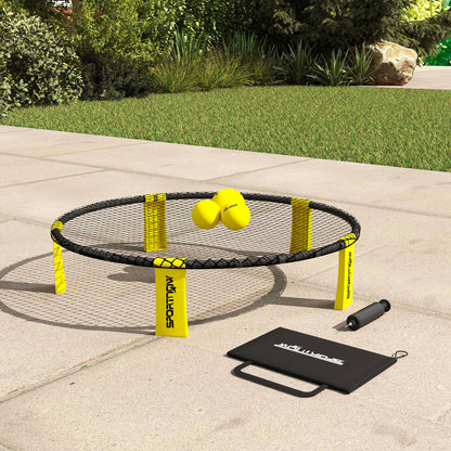 Spike Ball Set, Mini Beach Games Set with Net, 3 Balls and Pump