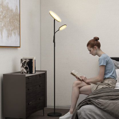 Floor Lamp for Living Room, Standing Lamp with 4 Scene Modes, Black