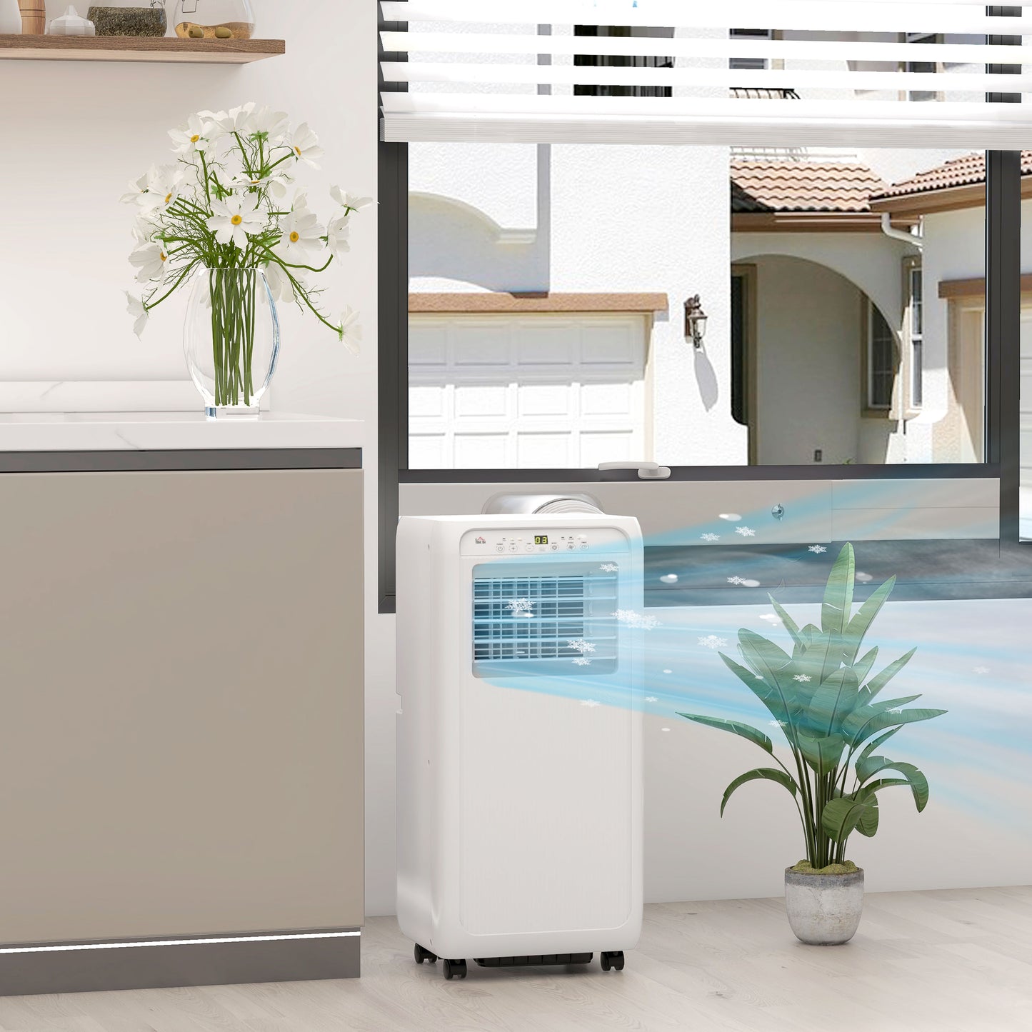 7,000 BTU Portable Air Conditioner with 26m², Dehumidifier, Timer