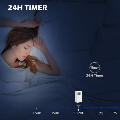 7,000 BTU Portable Air Conditioner with 26m², Dehumidifier, Timer