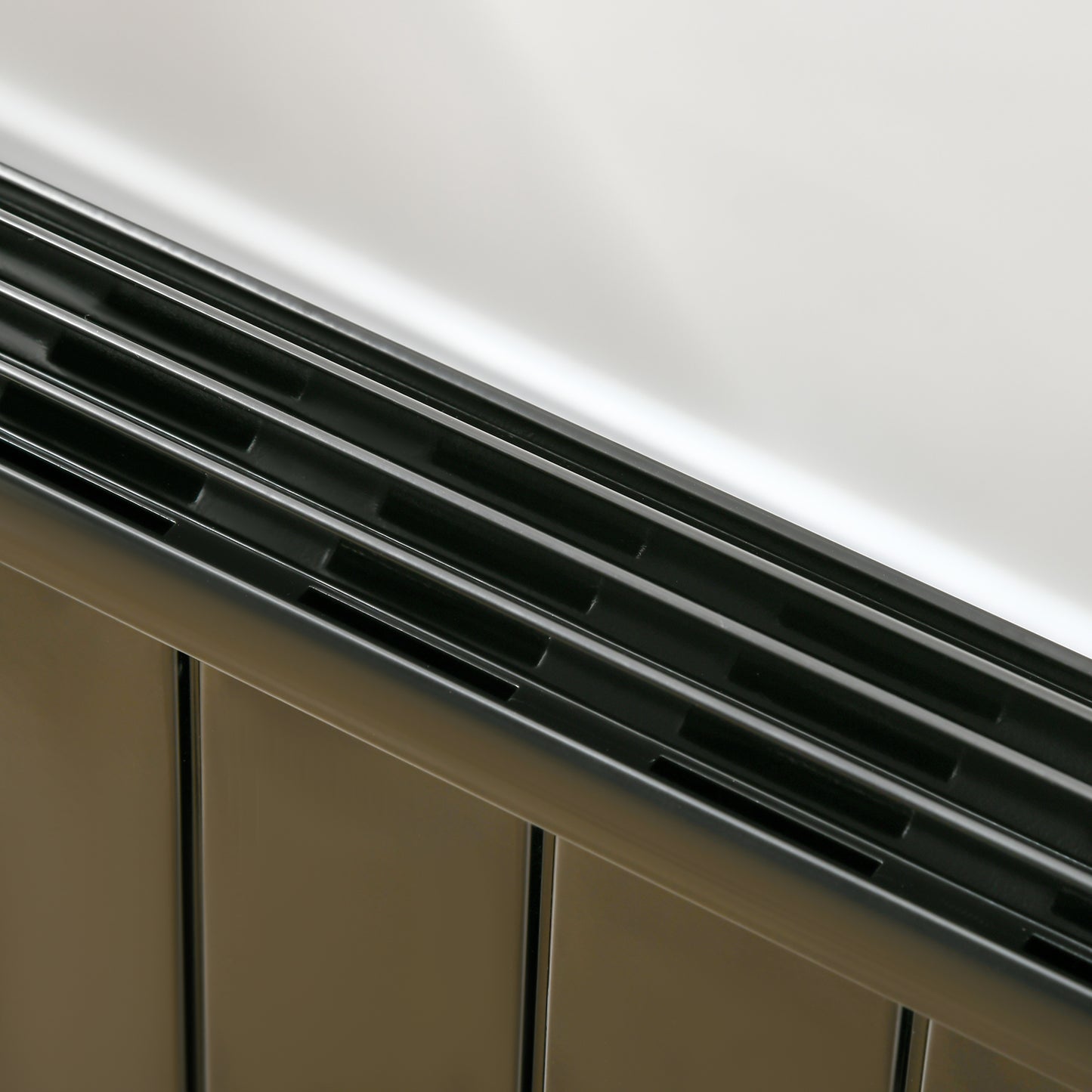 Convector Radiator Heater, Quiet Panel Heater, Freestanding or Wall-mounted Portable Electric Heater with Window Opening Detection Black