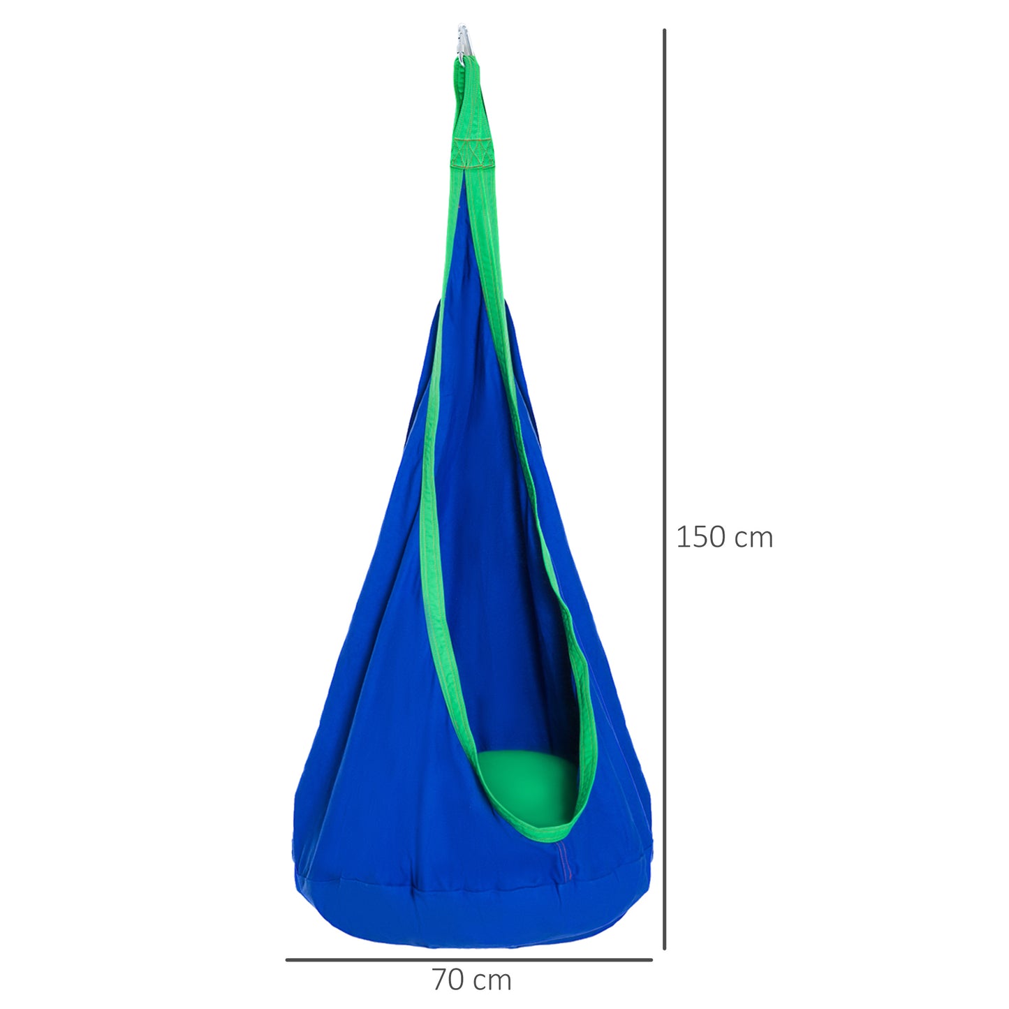 Swing Seat Hammock, φ70 x 150H cm-Blue