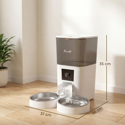 Smart Cat Feeder with HD Camera, 5G WiFi & Voice Recorder 6L