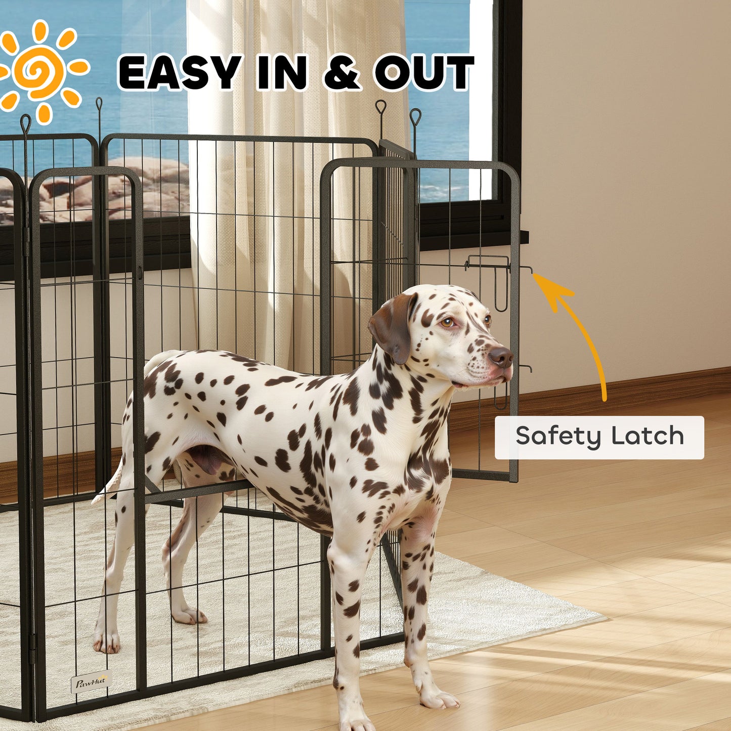 Easy Folding Pet Stroller for Large Dogs, Dark Grey