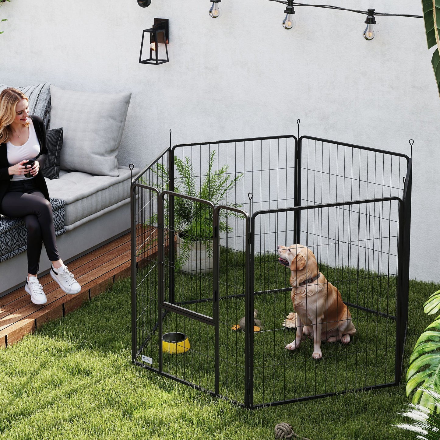 Easy Folding Pet Stroller for Large Dogs, Dark Grey