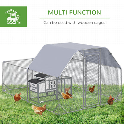 Rabbit Cage with Water Bottle, Wheels, Plastic Slide-Out Tray - Dark Grey