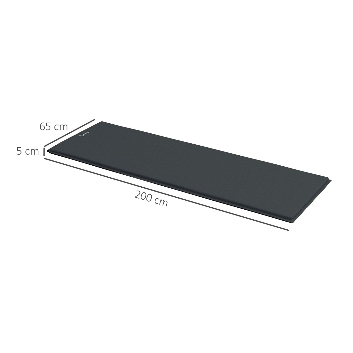 Self-Inflating Single Sleeping Pad Air Bed with Carry Bag, Grey