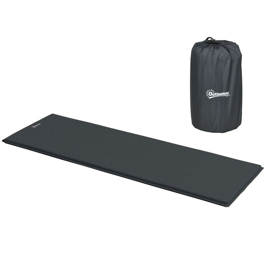 Self-Inflating Single Sleeping Pad Air Bed with Carry Bag, Grey