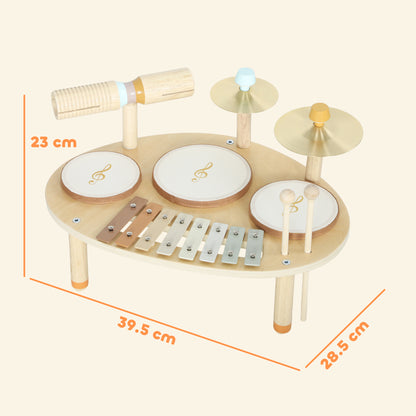 Baby Drum Kit, Wooden Kids Musical Instruments, Gift for Girls Boys
