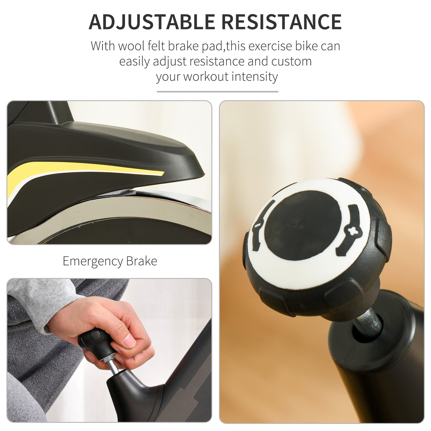 Exercise Bike 10KG Flywheel Cycling w/ Adjustable Resistance LCD Display