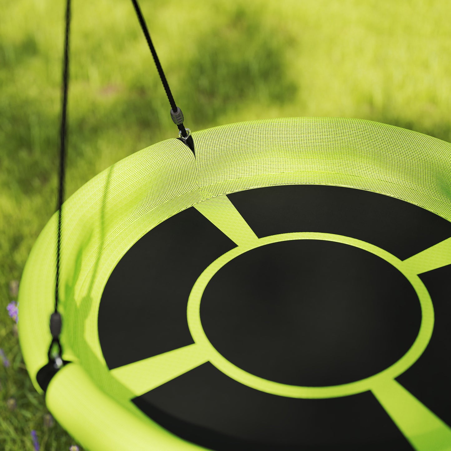 Nest Swing Seat, 100 cm Saucer Tree Swing Set for Kids, Green