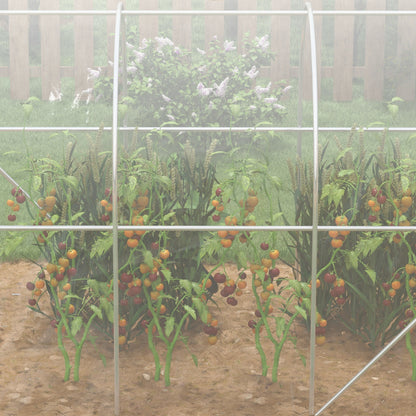 Polytunnel Greenhouse Walk-in Grow House with PE Cover, Door and Galvanised Steel Frame, 3 x 2 x 2m, Clear
