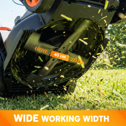 1800W Electric Lawnmower with 40cm Cutting Width, Mulching Feature