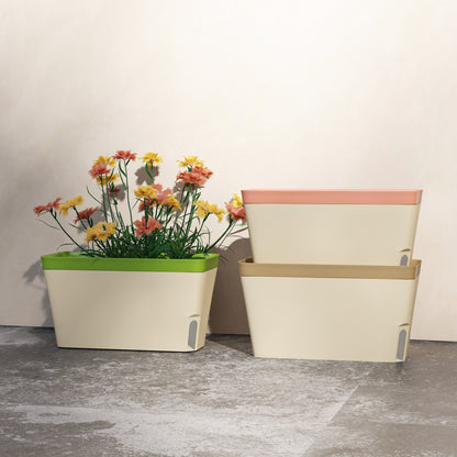 3 Pcs Self Watering Plant Pots w/ Visual Water Level Window