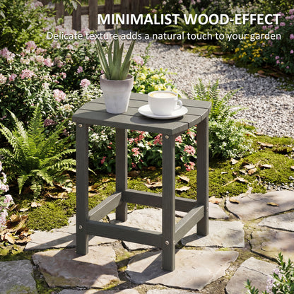 Outdoor Side Table, Adirondack Side Table, Indoor Outdoor, Grey