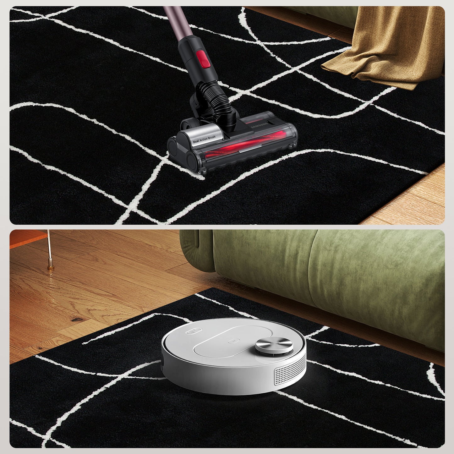 High Pile Modern Shaggy Rug, Soft Floor Carpet 120 x 170 cm, Black