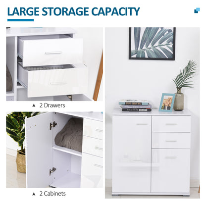 Cabinet Sideboard Cupboard Buffet Solo High Gloss Front Face Door Drawer