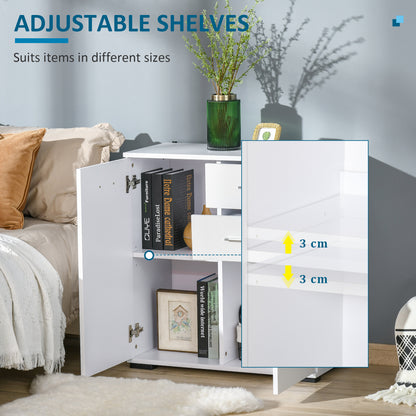 Cabinet Sideboard Cupboard Buffet Solo High Gloss Front Face Door Drawer