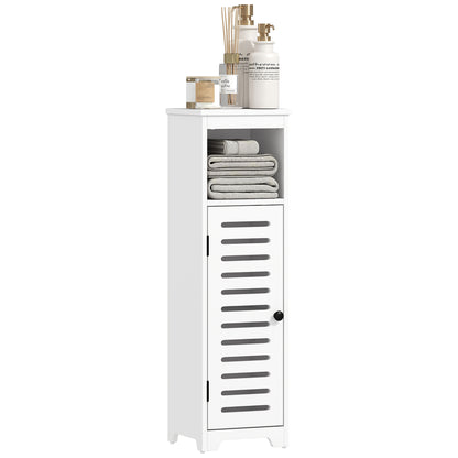 Bathroom Cabinet, Bathroom Floor Cabinet with Adjustable Shelf, White