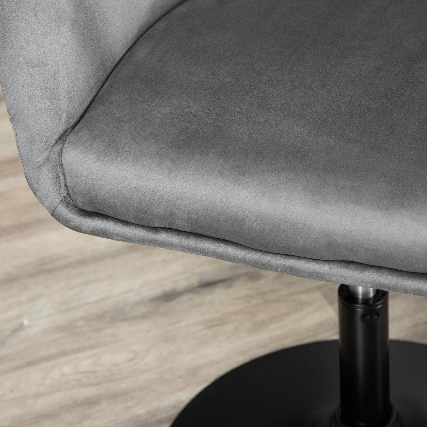 Swivel Bar Stool Fabric Dining Chair Dressing Stool Tub Seat Grey