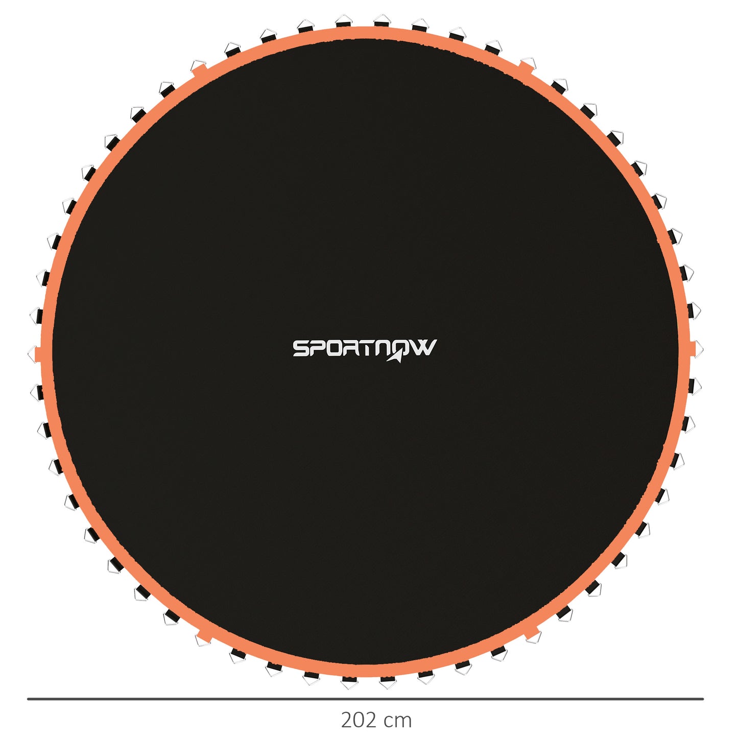 Trampoline Mat with 42 V-Hooks, for 8ft Trampoline, Orange
