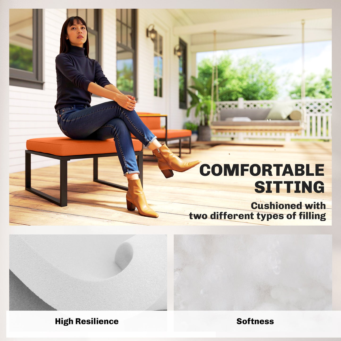 Replacement Cushions for Outdoor Furniture Garden Seat Cushion Pad