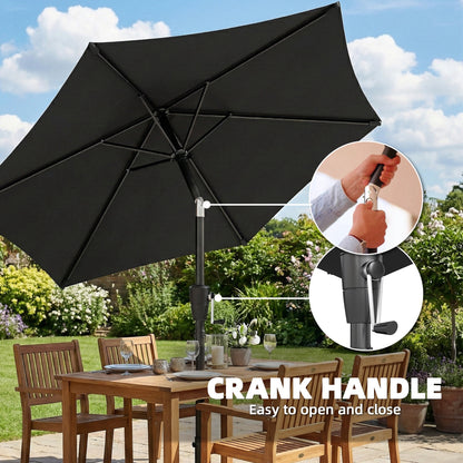 Garden Parasol, 2m Outdoor Table Parasol Umbrella with Tilt