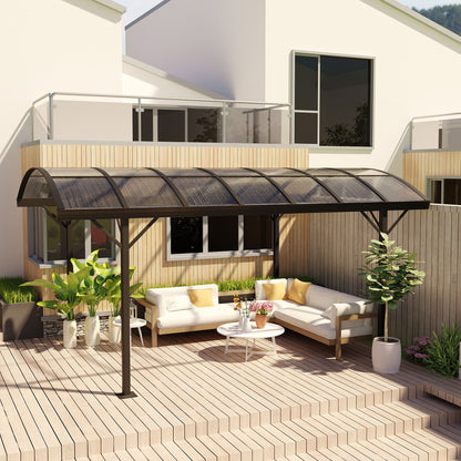 5 x 3(m) Garden Aluminium Pergola Gazebo Carport w/ Polycarbonate Roof