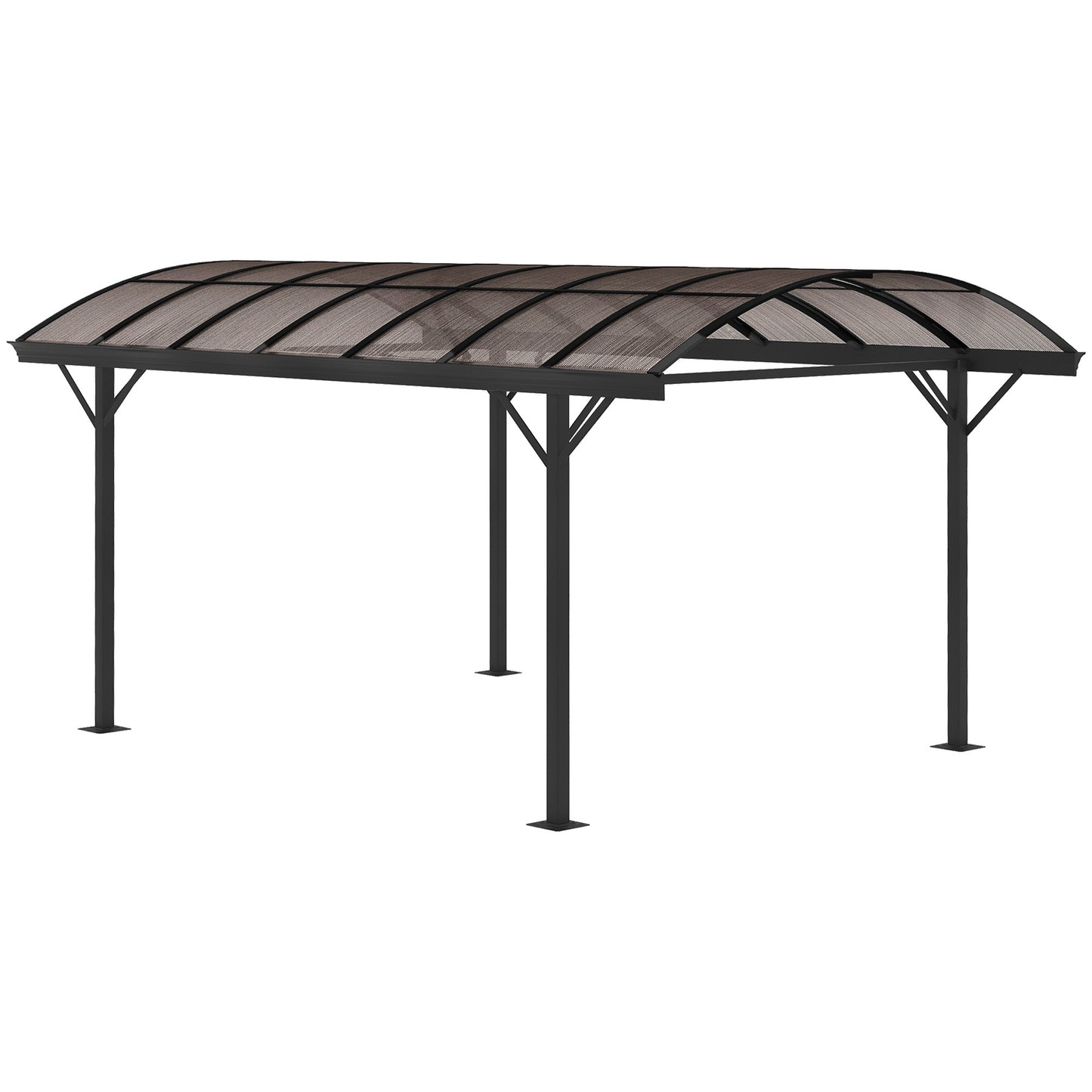 5 x 3(m) Garden Aluminium Pergola Gazebo Carport w/ Polycarbonate Roof
