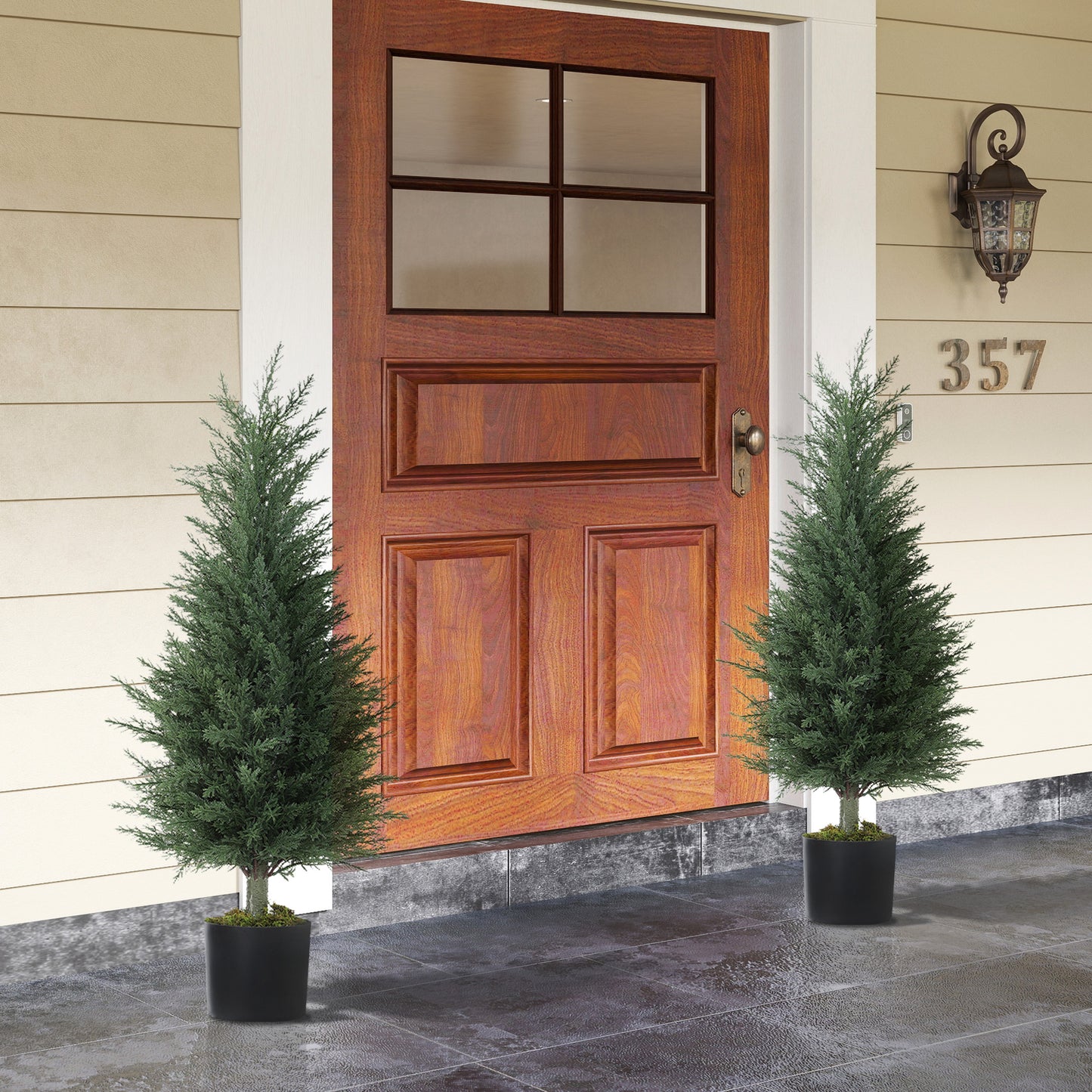 Set of 2 Decorative Artificial Plant, Fake Plants for Home Decor