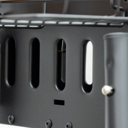 Portable Charcoal Barbecue Grill with Seasoning Baskets and Hooks