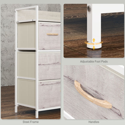 Bedroom Chest of Drawers 4 Drawer Dresser w/ Shelf, Natural