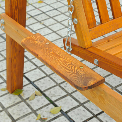2 Seater Wooden Garden Swing Chair Seat Hammock Bench Furniture Lounger