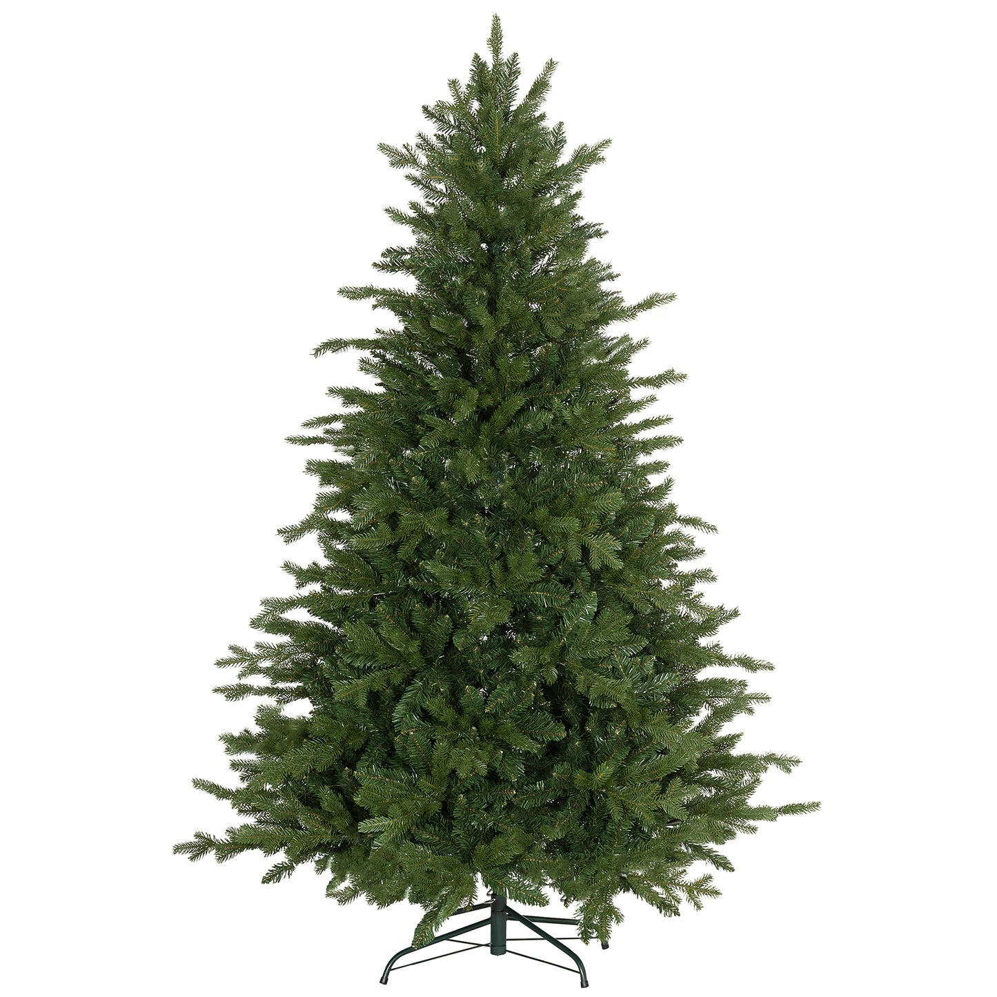6 Ft Artificial Christmas Tree with Metal Base, Hinged Branches