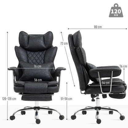 Office Chair, High Back Leathaire Desk Chair for Home, Black