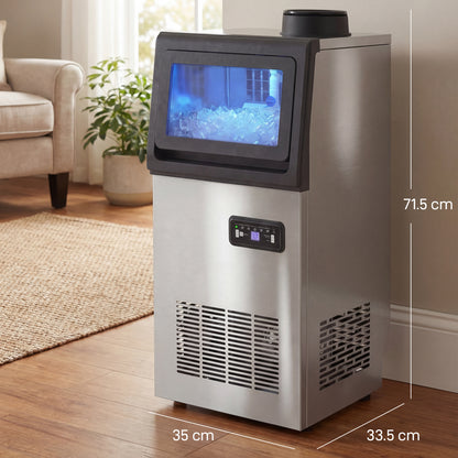 36kg/24H Commercial Ice Maker Machine with Auto Self-Cleaning